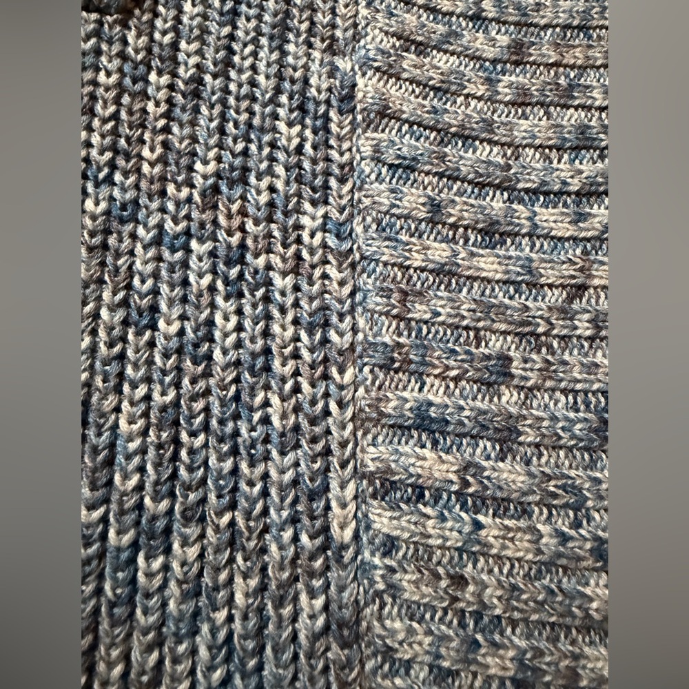 Cabi Napa Vest Cardigan Sweater Duster Blue and Gray Knit - Picture 2 of 4